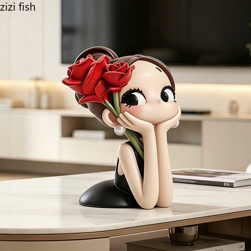 Sevimli Gül Kız Büstü Heykeli  - Resin Art Rose incelemesi ve fiyatı